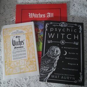Lot 3 Witches Books Witches All; The Witches Almanac  1995-1996; Psychic Witch